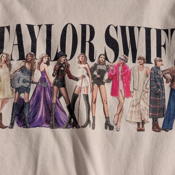 Taylor Swift crop Sweatshirt  Tour Midnight's Crew neck Women's  Small White - Picture 1 of 1